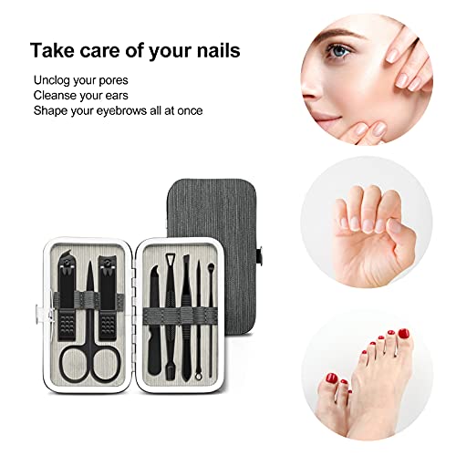 Anself maniküre set 11-teiliges Nagelknipser Set Professional Maniküre-Pediküre-Set Augenbrauenformendes Pflegeset… – Bild 2