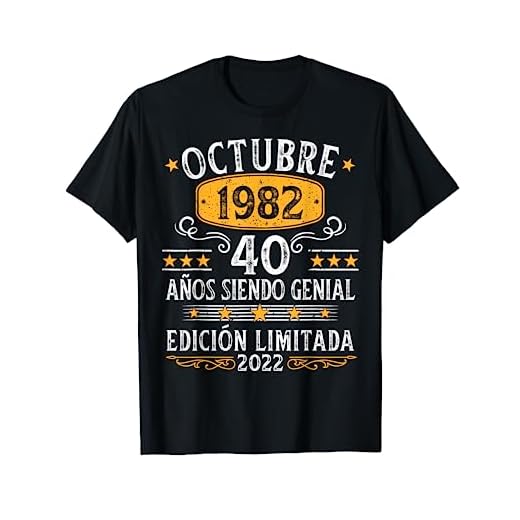 40 Años Cumpleaños Octubre 1982 Hombre Mujer Octubre Camiseta