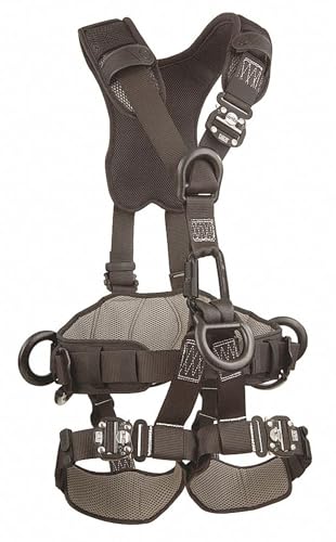 Image of 3M DBI-SALA ExoFit NEX 1113372 Full Body Black Out Rope Access /Rescue Harness, 5 AlumD-Rings, Belt w / Pad /Side D-Rings, Locking QC Leg Straps, Large, Blue /Grey