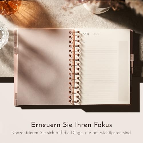A5 Planer 2026 von Smart Panda – Terminplaner Roségold, Wochenplaner A5 – Kalender Planer – Nov 2025 bis Dez 2026 – auf Deutsch