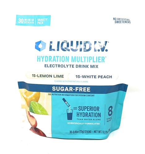 Liquid I.V. Sugar Free Hydration Multiplier Variety Pack 0.45 Ounce (30 Count)