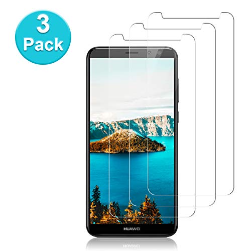 NONZERS Protector de Pantalla para Huawei Mate 10 Lite, [3 Piezas] Cristal Templado para Huawei Mate 10 Lite, [Fácil Instalación][Alta Definicion][9H Dureza] Protector Pantalla Huawei Mate 10 Lite