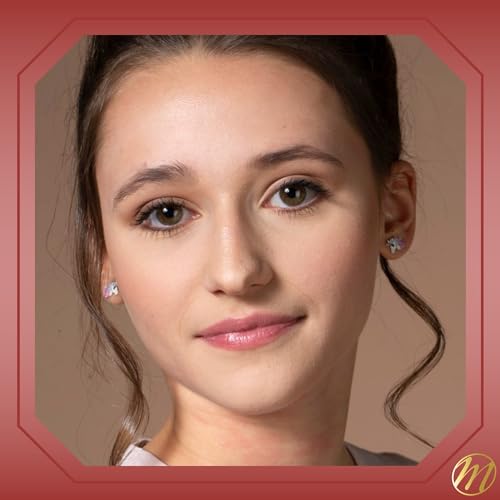 14k Yellow Gold Unicorn Earrings Stud Girls Gift Pink White Enamel4