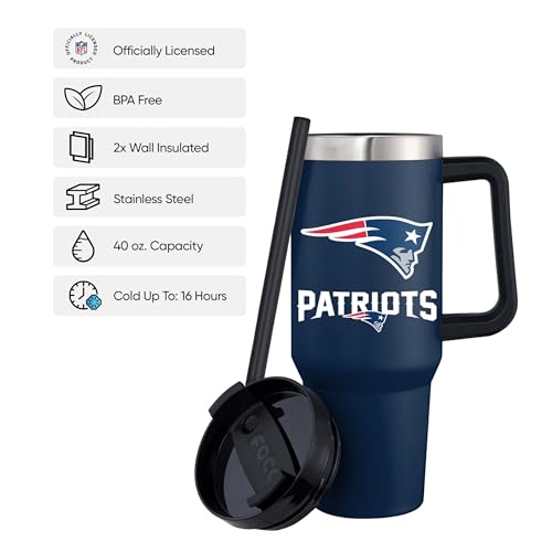 Image of FOCO NFL unisex-adult NFL Team Logo Insulated Travel Mug 40oz XL Tumbler
