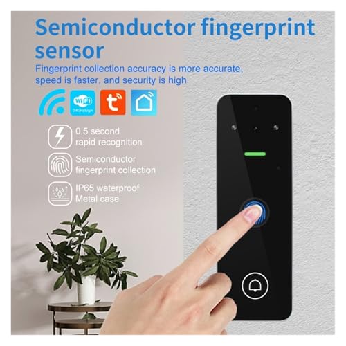Sonnette vidéo REPLA avec interphone, clavier d'accès RFID et lecteur d'empreinte Tuya WiFi - 4