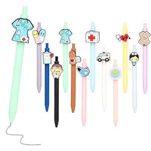 QINGZHE Cute Nurse Pens, Funny Pens for Nurses, CNA Accessories for Work, Medical Assistant Gifts, Nurse Gifts for Women, Nursing Student Essentials, Pharmacy Technician Accessories