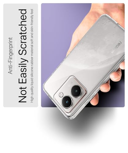 Image of WOW IMAGINE Transparent Back Cover Case for Realme P3 Ultra 5G | Raised Bumps for Full Device & Camera Protection Shockproof TPU Silicone Back Case Mobile Cover - Transparent
