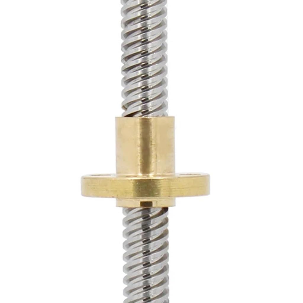 Pręt gwintowany ze stali nierdzewnej, 1 szt. Stal nierdzewna T12 Drukarka 3D, Gwint 12 mm Odprowadzenie 2 mm 4 mm 8 mm 10 mm 12 mm 14 mm Długość 100 mm do 1000 mm Z nakrętką mosiężną(Pitch 2mm Lead 2m
