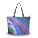 AQQA Femmes fourre-tout sacs à main courbes abstraites sacs de voyage abstraits pour femmes grands sacs fourre-tout mignons avec fermeture à glissière pour femme dame filles adulte