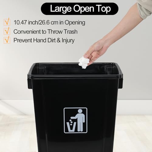 Caneca de basura rectangular de plástico 12 galones 4 unidades miniatura 4