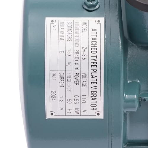 370 W/550 W Vibration Motor,110v 50Hz 2840 rpm IP44 Electric Vibrating Motor Concrete Vibrator Industrial Vibration Motor Concrete Cement Intensive Vibrator Motor (550 W Blue) - Thumbnail 7