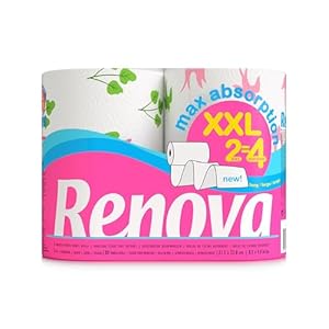 Renova 2 Rollos de Cocina Dobles Decorados – Papel, Blanco