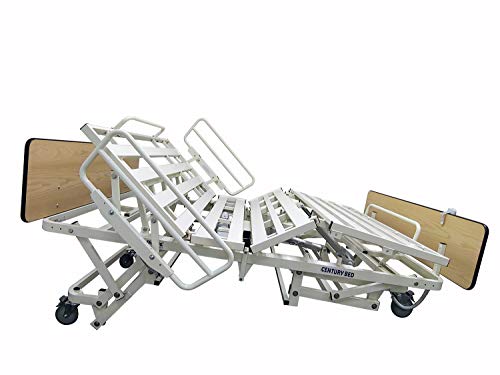 Tuffcare Century Max Bariatric Bed, Long Term Care Bed With Foam Mattress & Half Rail Package (48" W X 80" L) 800Lbs Weight Limit #TOP1