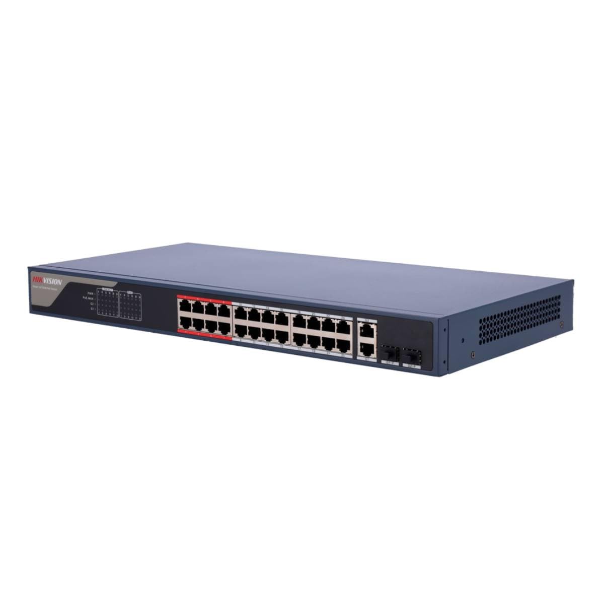 Switch Hikvision de 24 Puertos PoE 10/100 Mbps – DS-3E1326P-EI(B)