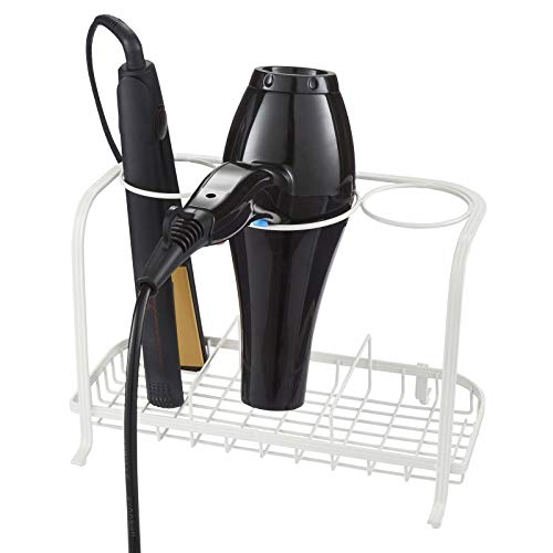 Soporte para secador de pelo, soporte para alisador, organizador de accesorios para el cabello, organizador de almacenamiento a prueba de óxido