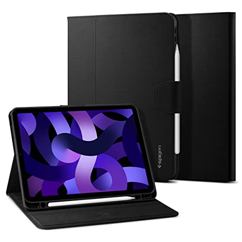 Spigen Cover Liquid Air Folio iPad Air 11 pollici M4/M3/M2 (2026/2025/2024) 8/7/6 Generazione, Custodia per iPad Air 10.9 pollici 5/4 Generazione (2022/2020) - Nero
