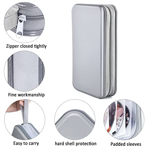 Bivisen Cd Case Wallet, 80 Capacity Dvd Vcd Media Blu-Ray Case Wallet Holder Storage Organizer (Silver) #TOP1