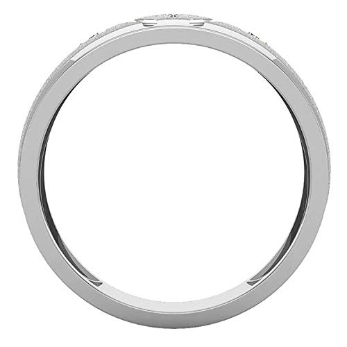 Dazzlingrock Collection 0.06 Carat (ctw) Round White Diamond Mens Cross Wedding Band Ring, Available in 10K/14K/18K Gold & 925 Yellow Gold Plated Sterling Silver3