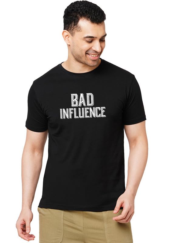 Image of Wear Your Opinion Mens Graphic Printed T-Shirt (Design: Bad Influencer)