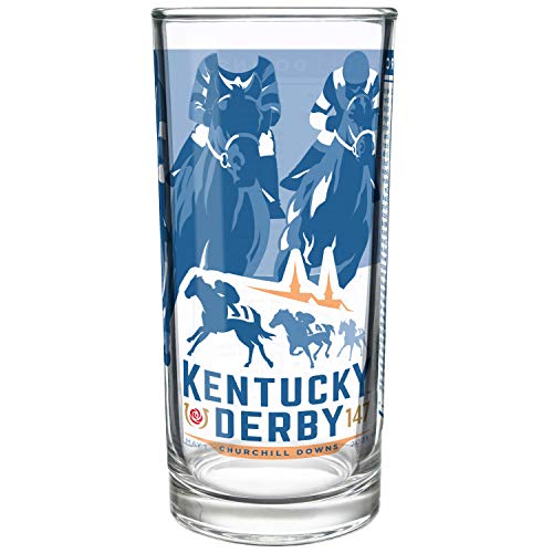 2021 Kentucky Derby Mint Julep Glass - Official Souvenir Glassware of the 147th Kentucky Derby - Authentic Licensed Glassware for Derby Party - Authentic Mint Julep Derby Cup for Derby Day - 4 Pack