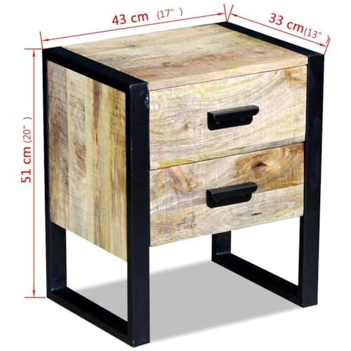 Table de nuit étroite 2 tiroirs pour optimiser les petits espaces de nuit