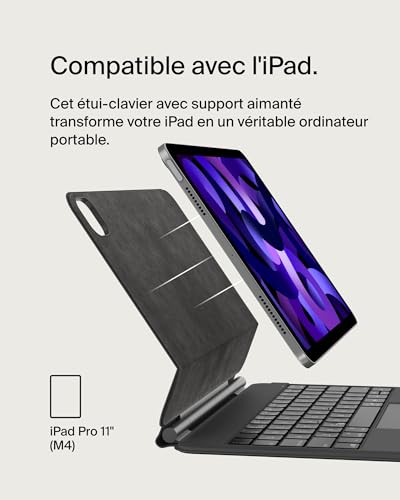 Coque clavier iPad Pro 11 M4 évite la perte du stylet