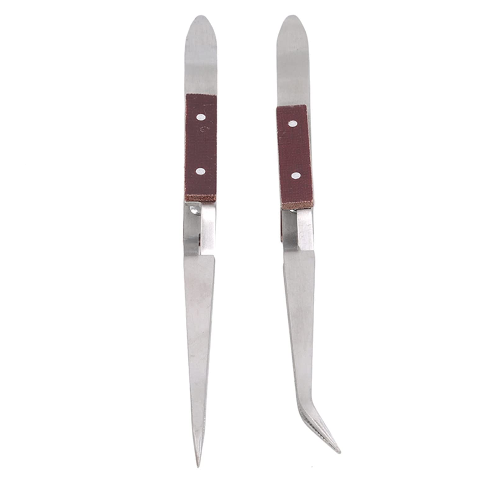 Pęseta do usuwania włosów pęseta izolowana ze stali nierdzewnej samozamykająca się biżuteria proces spawania naprawa narzędzia ręczne pęseta (srebrna01)
