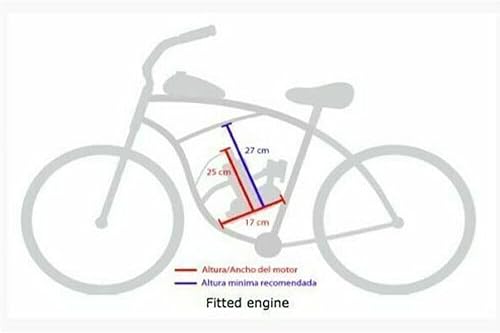 Miniatura 4 de Kit de motor de bicicleta de 100 cc, motor de gasolina de 2 tiempos, juego completo de piñones de 44 dientes, juego completo motorizado, kit de