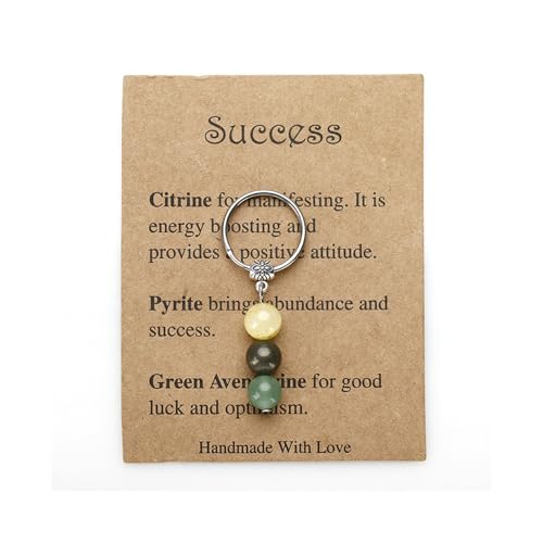 EnweiBingshi Porte-clés en cristal avec carte positive, cadeau inspirant