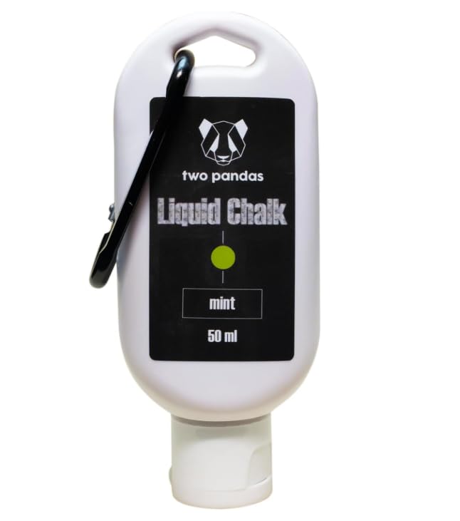 Two Pandas Liquid Chalk (Mint Scented) – Liquid Magnesium Carbonate for CrossFit, Hyrox, Rock Climbing, Bouldering, Gym, Callisthenics, Gymnastics & Weightlifting