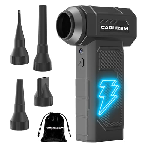 Image of Carlizem New 2026 TurboJet 300X 150000 RPM India's Most Powerful Air Duster 7500 Mah Cordless Air Blower for Dust Cleaning, Car, PC, Home | Brushless Motor Type-C Portable