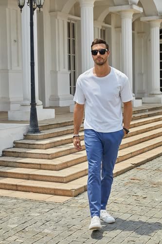 Mens Fashion Dress Pants Slim Fit Casual Business Dress Pants Classic Work Pants2