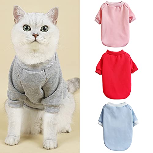 Meideli Suéteres para animais de estimação - camisetas de algodão para gatos sem pêlos roupas para a