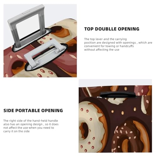 Dessert Donut Stretchable Luggage Covers for Suitcase TSA Approved, Dust Proof and Scratch Resistant Travel Luggage Protector for Carry On (29-32 in)4