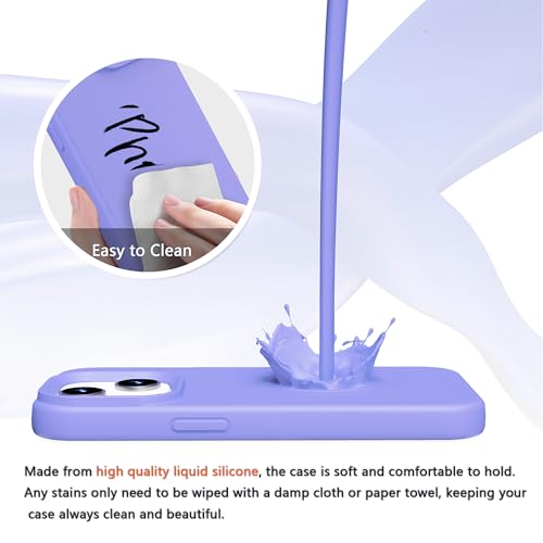 Image of iPhone 11 Pro Case Silicone,Soft Microfiber Lining(Light Purple)