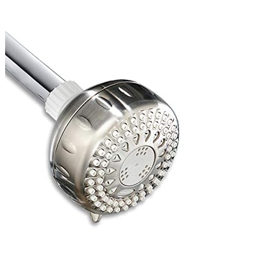 Waterpik Shower Head Power Spray 5-Mode with Massage Settings, DIY Easy Installation, 1.8 GPM, Brushed Nickel Finish, TRS-529E