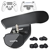 PS4 Back Button Attachment, OBKBO PS4 Controller Paddles MOD Kit with Front OLED Screen, Customized Mapping Buttons Support Turbo & Auto Turbo for FPS Games 8 Thumb Sticks Included