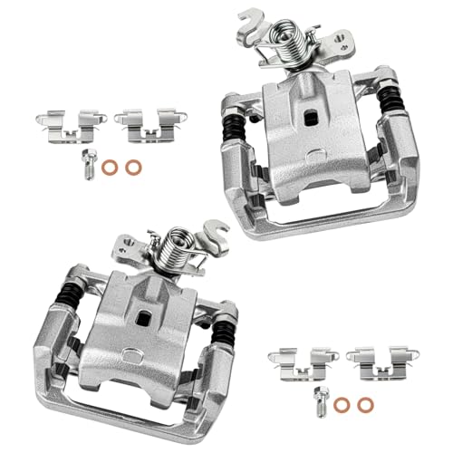 cciyu Rear Left & Right Disc Brake Calipers w/Bracket 18B5002 18B5003