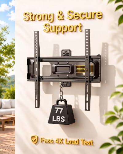 Image of monTEK Outdoor Full Motion TV Wall Mount for 32-65 Inch TVs