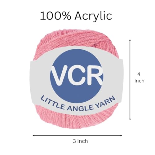 Image of VCR 4 Ply Dusty Pink Little Angle Yarn, 25 Grams, 92 Meters Length, 100% Acrylic Soft Baby Knitting Yarn for Crochet, Newborn Sweaters, Soft Baby Socks, Mittens and Leggings, Pack of 1