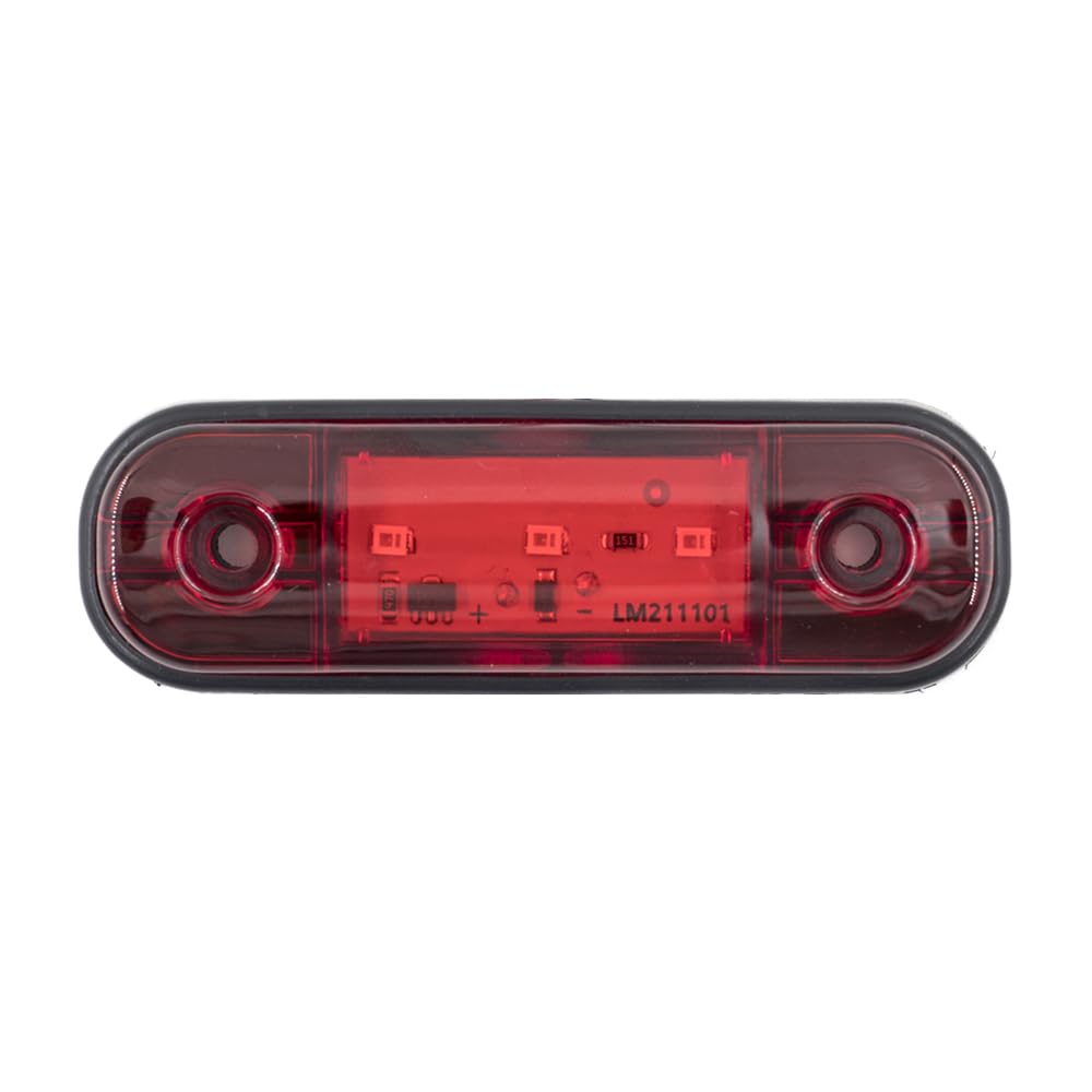 20x24V 12V 3SMD kierunkowskaz samochodu hamulec tylne światło ostrzegawcze lampa tylna ciężarówka przyczepa boczne wskaźniki obrysowe(20x red)