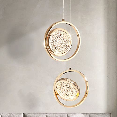 Lustre suspension géométrique LED 8W or moderne orientable - 4