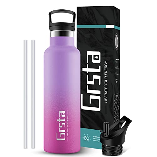 Grsta Botella de agua escolar - Botella de agua de 0,5 litros, sin BPA - Botella de agua para niños, escuela, bicicleta, al aire libre, viajes, fitness, yoga Cover