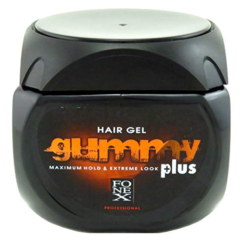 Gummy Hair Gel Maximum Hold Extreme Look Plus 23.5 Ounce (700ml) (3 Pack)