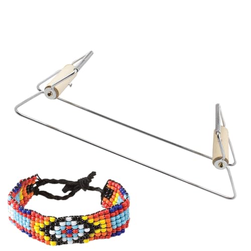 Kit De Telar De Cuentas   Beading Loomm | Set De Pulsador De Pulsera De Acero Inoxidable | Máquina De Tejido De Pulsera Hecha A Mano | Joyas Que Hacen Suministros Para Collares, Cinturones, Pendientes