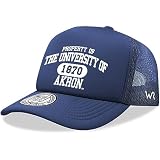 University of Akron UA Zips NCAA Trucker Mesh Snapback Cap Hat Navy Blue