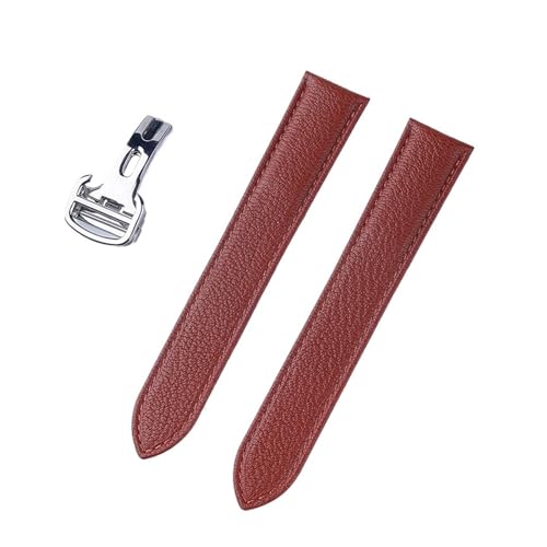 Bracelet de montre de rechange 21mm en cuir souple pour boîtier Tank