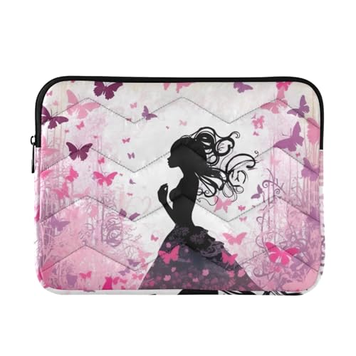 Funda para portátil de 13-14 pulgadas Butterfly Girl miniatura 1