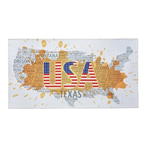 Oversized Cotton Beach Towel- Fast Drying Lightweight Beach Blanket - Colorful Digital Printed Velour Made with 100% Cotton, 40” x 70” (USA) Made in Turkey Cover