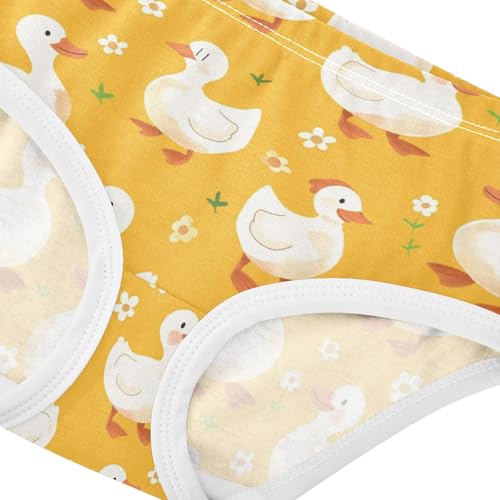 Wusikd White Baby Ducks Girls' Underwear Cotton Girls Briefs Soft Toddler Underwear 2T4
